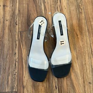 French connection PVC clear high heels